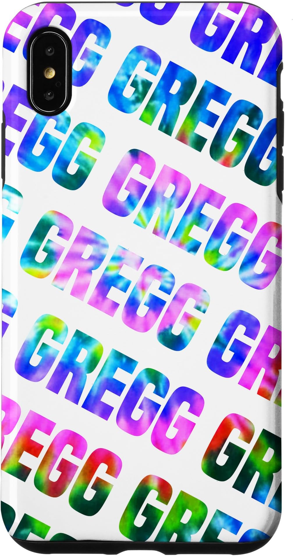 Custom Gregg Gifts & Designs for BoysiPhone XS Max Custom Gregg Phone Cover White Personalized Tie Dye Case