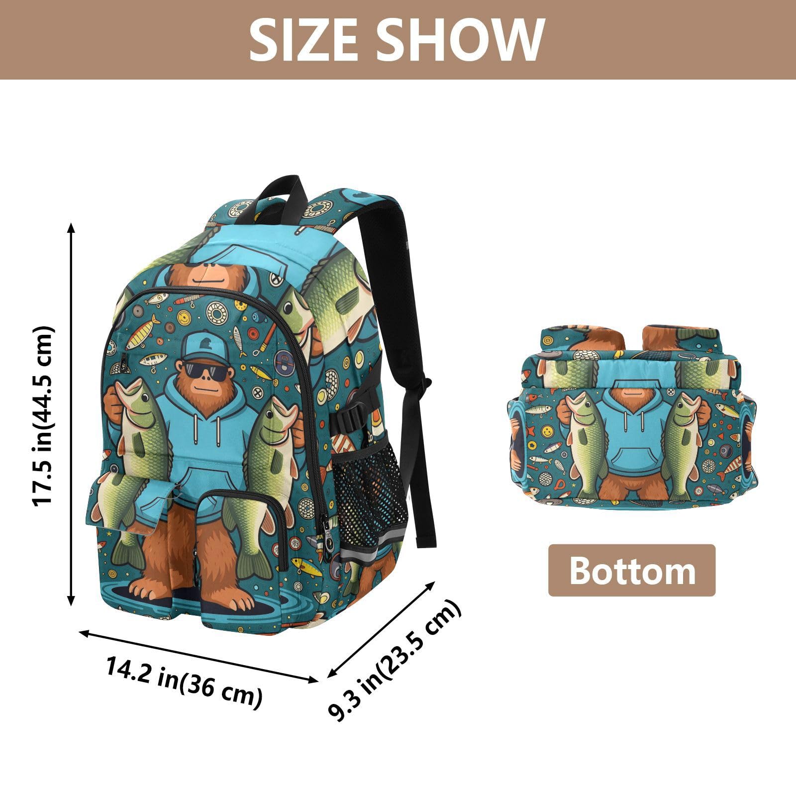 Reiserucksack, Cartoon-Design, coole Angel-Gorilla-Schultasche für Teenager, Jungen