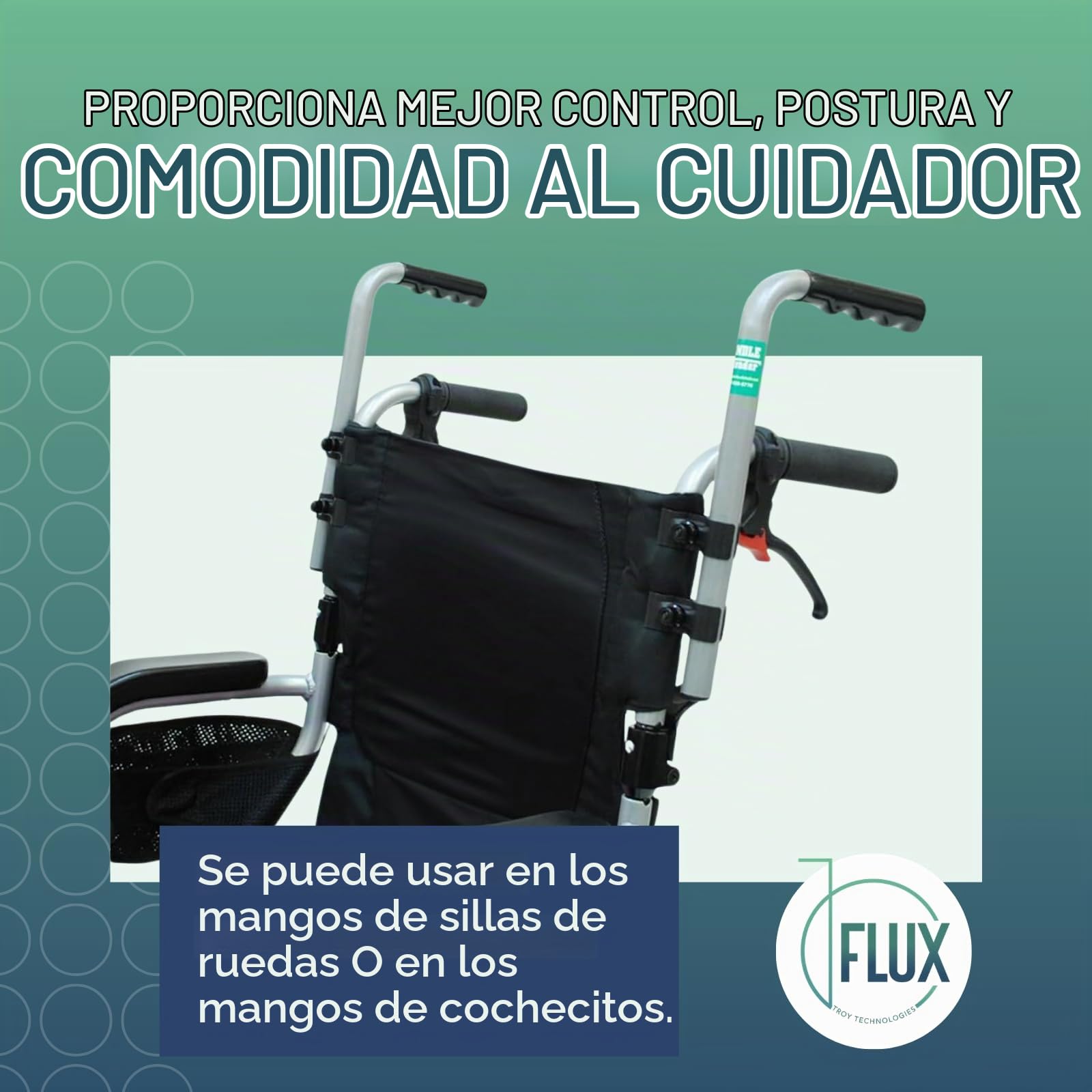 Extensor de mango de silla de ruedas (capacidad de peso de 300 libras), accesorios universales para sillas de ruedas para adultos, mango extensible para silla de ruedas y cochecitos, extensor