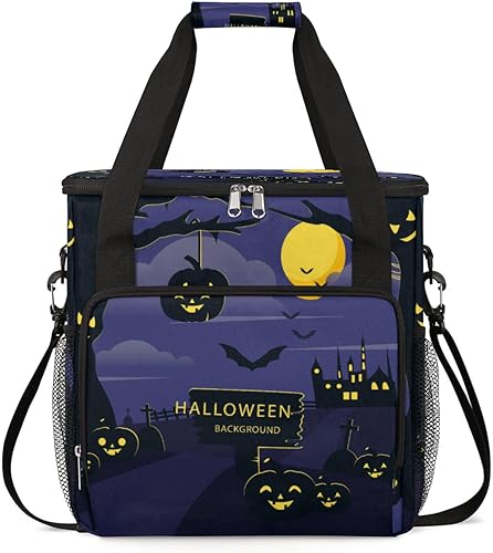 Bolsa de café para decoración de fiesta de Halloween, bolsa de almacenamiento de viaje de noche de Halloween, compatible con Keurig K-Mini o K-Mini