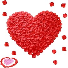 1200 PCS Red Rose Petals for Bedroom, Valentines Day Decorations, Valentine Decorations, Red Petals, for Romantic Scenes Wedding Anniversary, Birthday, Confession Decoration