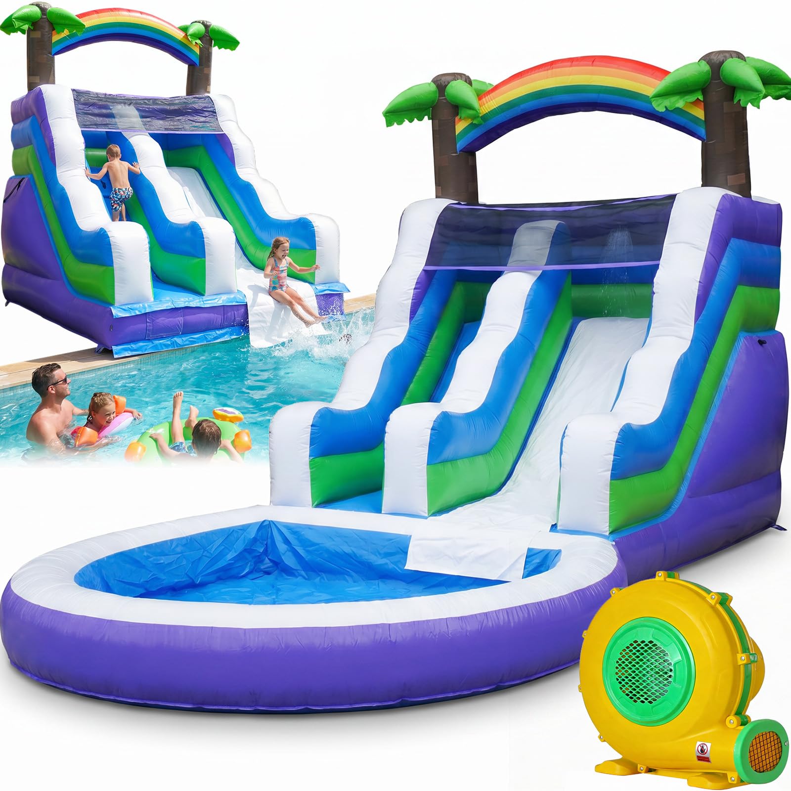 Photo 1 of WelandFun Commercial Inflatable Water Slide with Pool