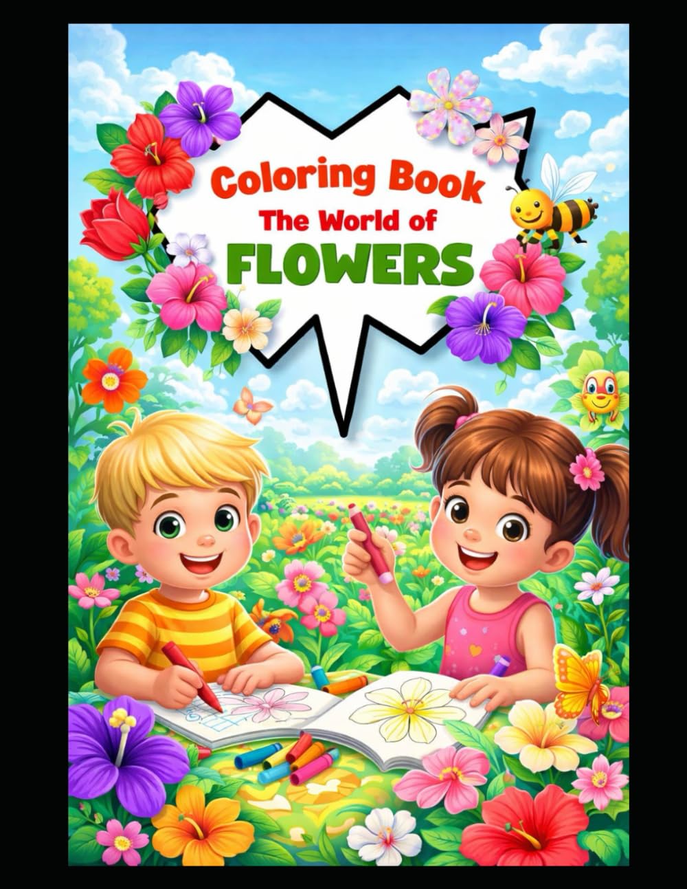 Flowers Coloring Book: A Beautiful and Relaxing Coloring Book for Kids and Adults — Enjoy Creative Floral Designs for Stress Relief and Fun