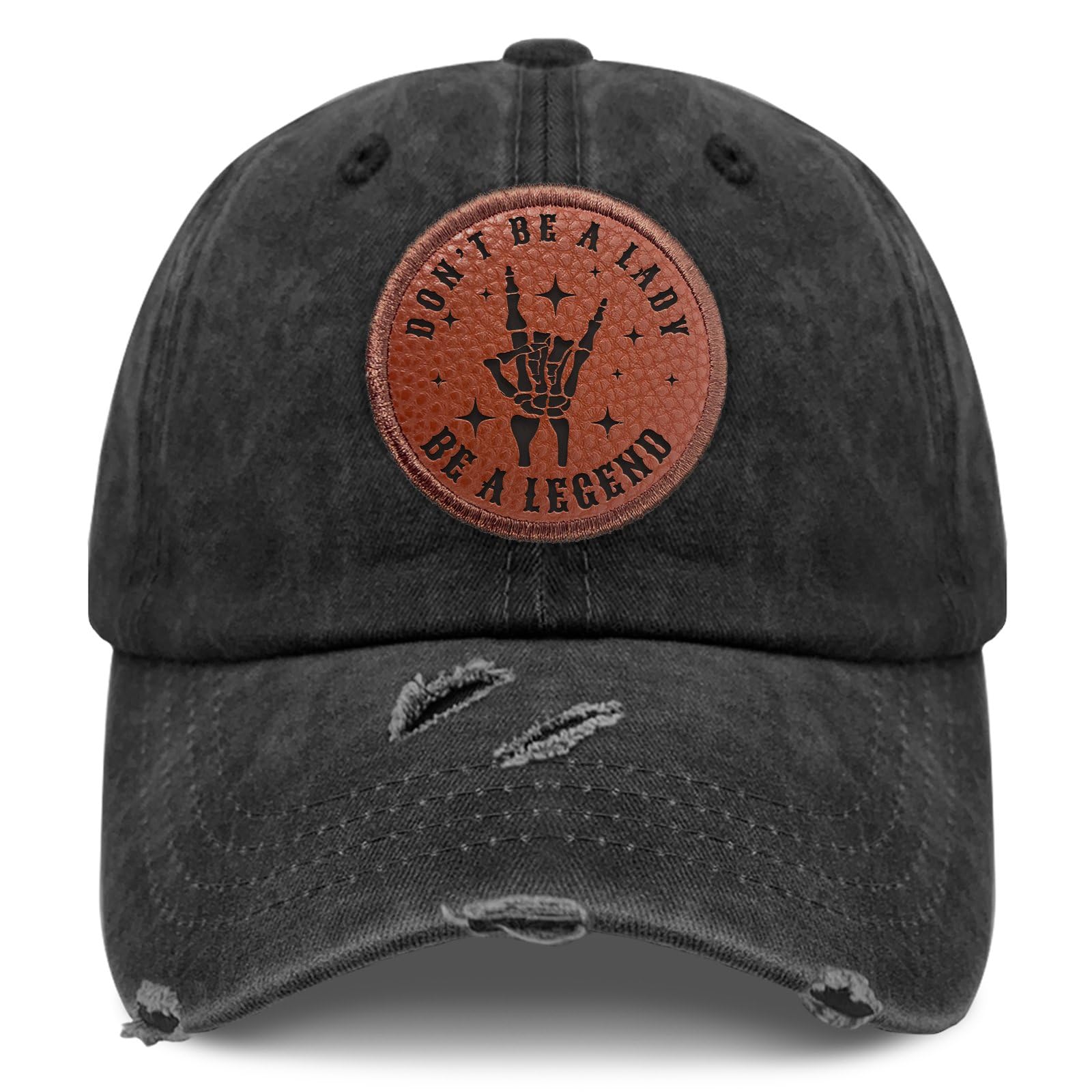 FOSFREEDon't Be A Lady Be A Legend Cowboy Hat Funny Cool Hats Gifts for Son Who Like Engraved,Cycling Caps Suitable for Outdoor Activities