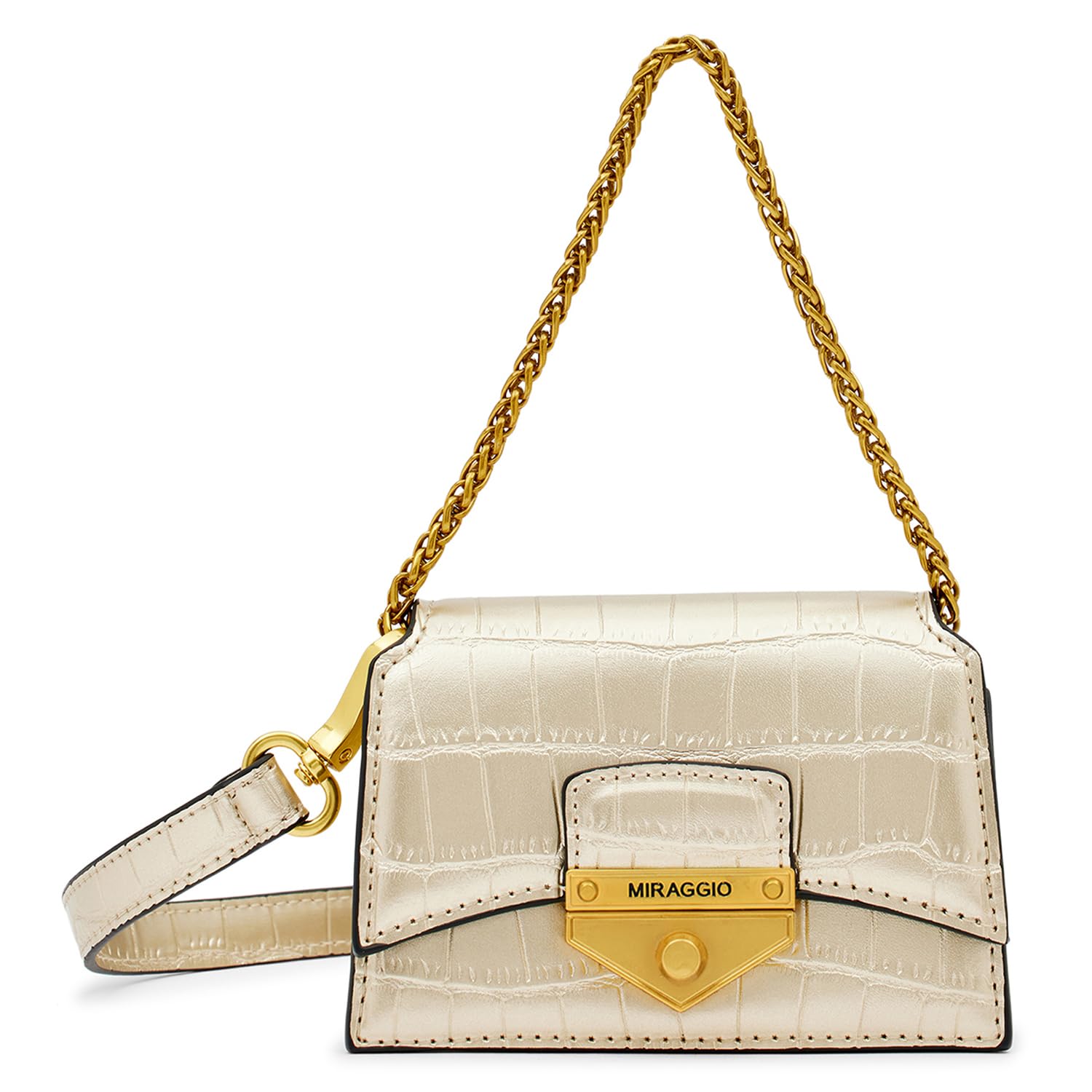 Anna Micro Bag for Women | Top Handle Small Crossbody Bag for Women - Gold-image-33