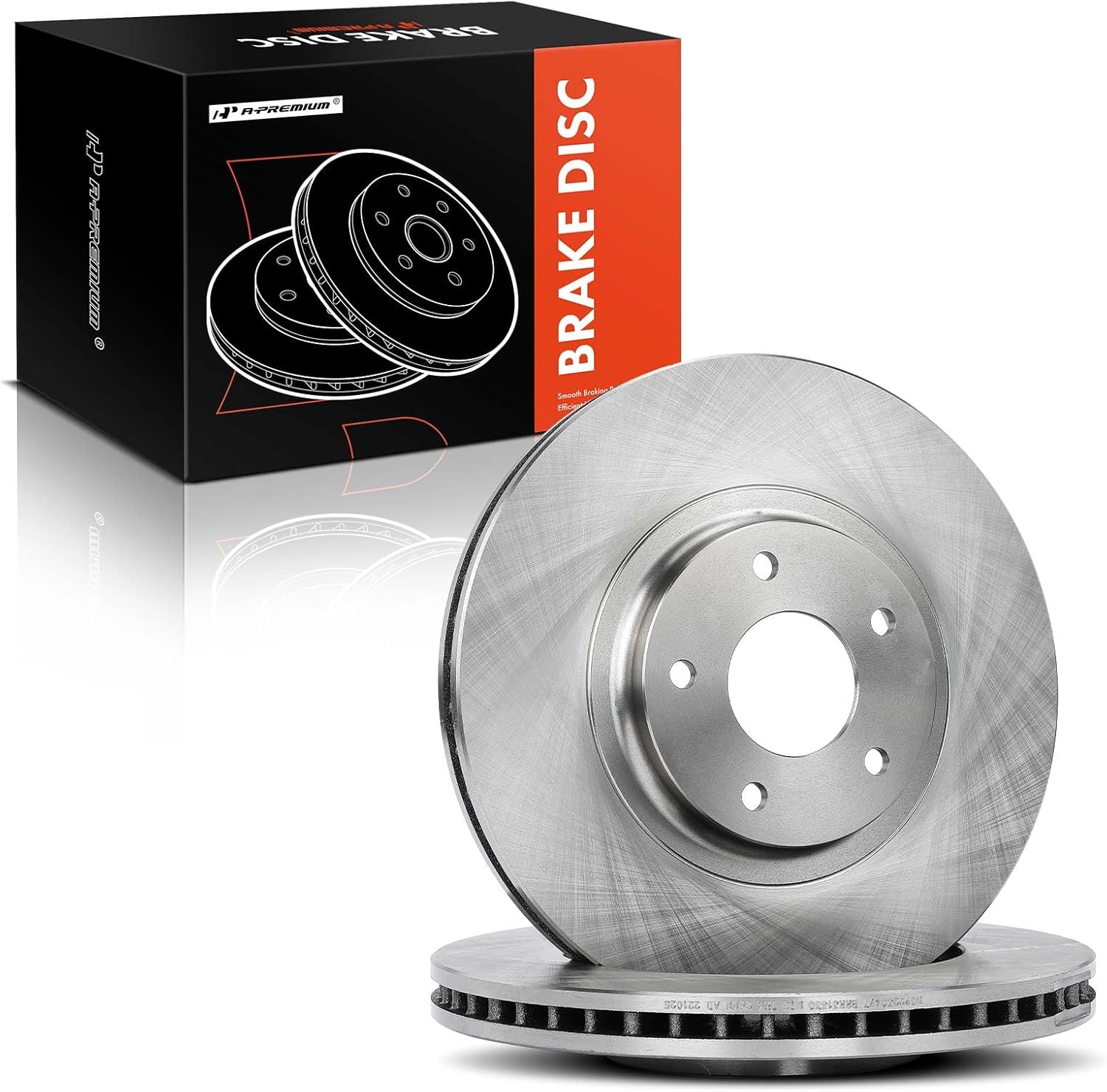 A-Premium 12.56 inch (319mm) Front Vented Disc Brake Rotors Compatible with Select Nissan and Infiniti Models - Altima 2005-2006, Maxima 2004-2005, Murano 2003-2004 2009-2011, FX35/FX45 2003-2005