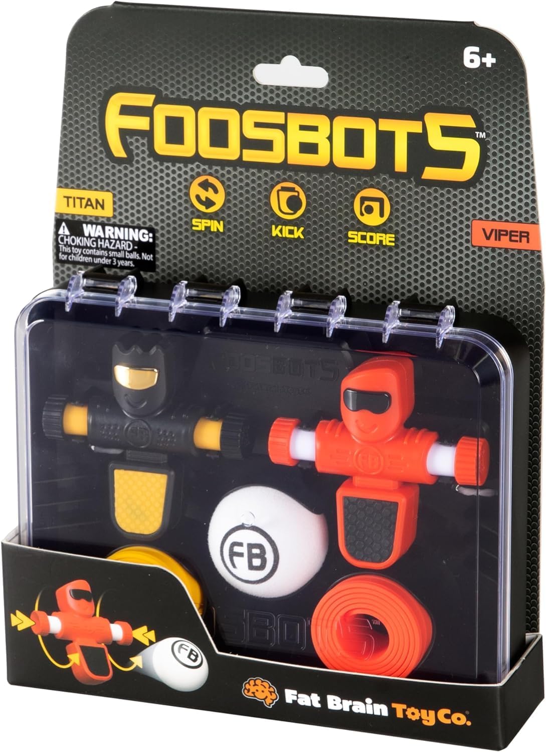 FoosBots 2-Pack - Sensory Toys for Infants, Infant Development & Early Learning, Tabletop Football Baby Game Ages 6+