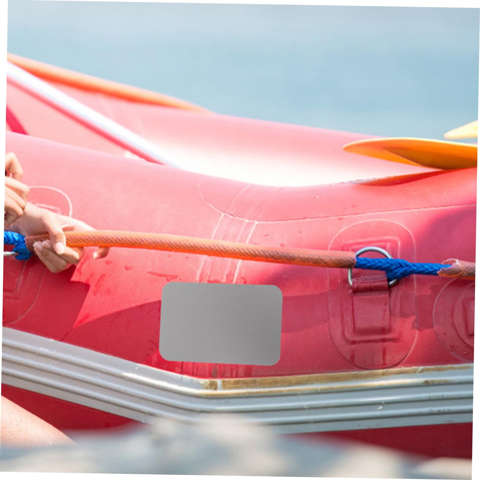 HANABASS Subvention pour La Réparation De Kayaks Patch Kayak Canoë Gonflable Kayaks Gonflables Ruban De Réparation Ruban Étanche PVC De Protection De l'environnement Light Grey