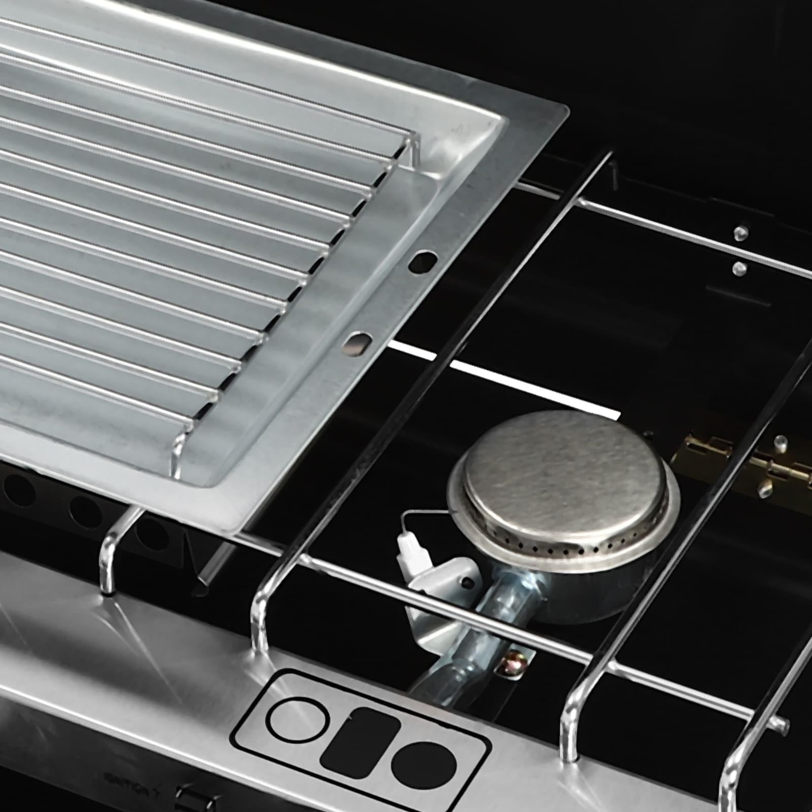 Réchaud d'Extérieur Portable avec 3 Brûleurs 1500W, Pliable et Compact, Alimenté par Propane/Butane, Idéal pour Camping, Caravaning, Barbecue en Plein Air
