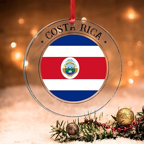 Vista 170 de Bandera de Curazao - Adorno para árbol de Navidad, bandera nacional, decoración de árbol de Navidad de Curazao, recuerdo acrílico, adorno colgante