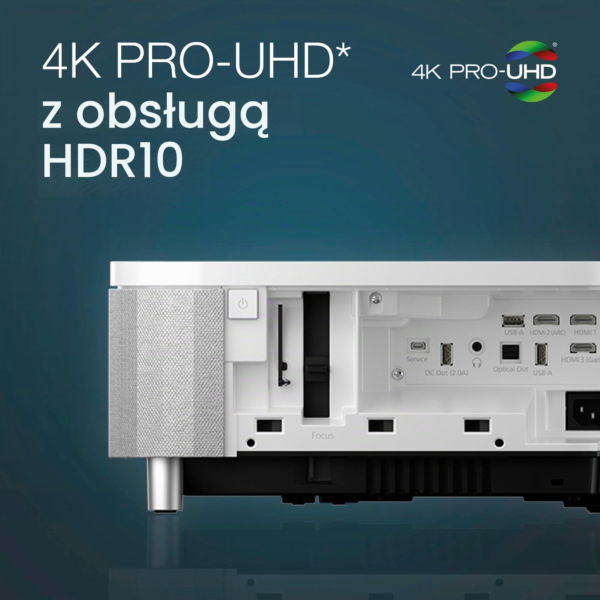 Epson EH-LS800W - 3-LCD-Projektor - 4000 lm (wei?) - 4000 lm (Farbe) - 3840 x 2160 (3 x 1920 x 1080) - 16:9 - 4K - Ultra Short-Throw Fixed-Objektiv - 802,11ac drahtlos - Schwarz / Wei? - Android TV (