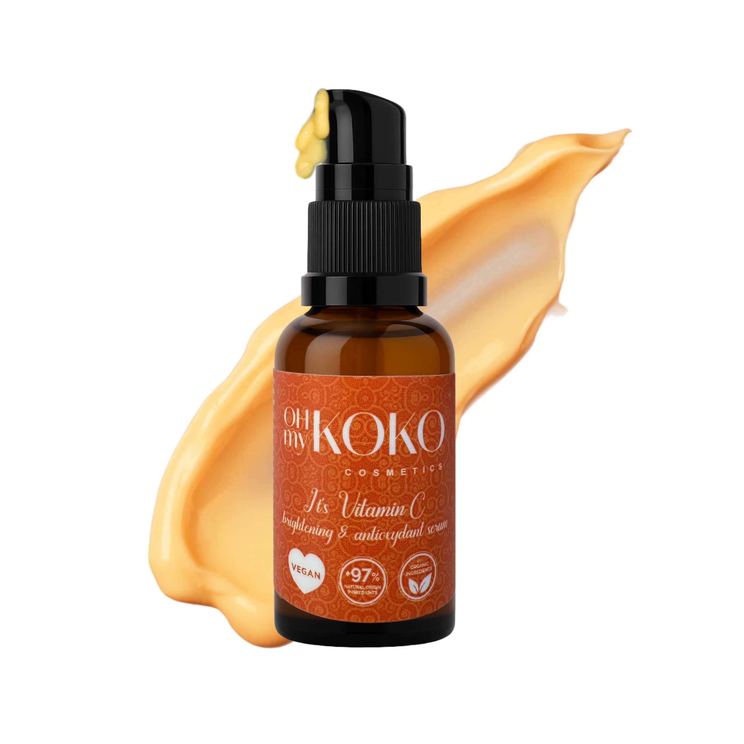 OhMyKoko | Sérum Visage Vitamine C et Astaxanthine | Sérum Anti-Taches, Antioxydant et Anti-Âge | Teint Éclatant et Uniforme | Illuminateur | Hydratation et Protection | Tous Types de Peaux | 30 ml