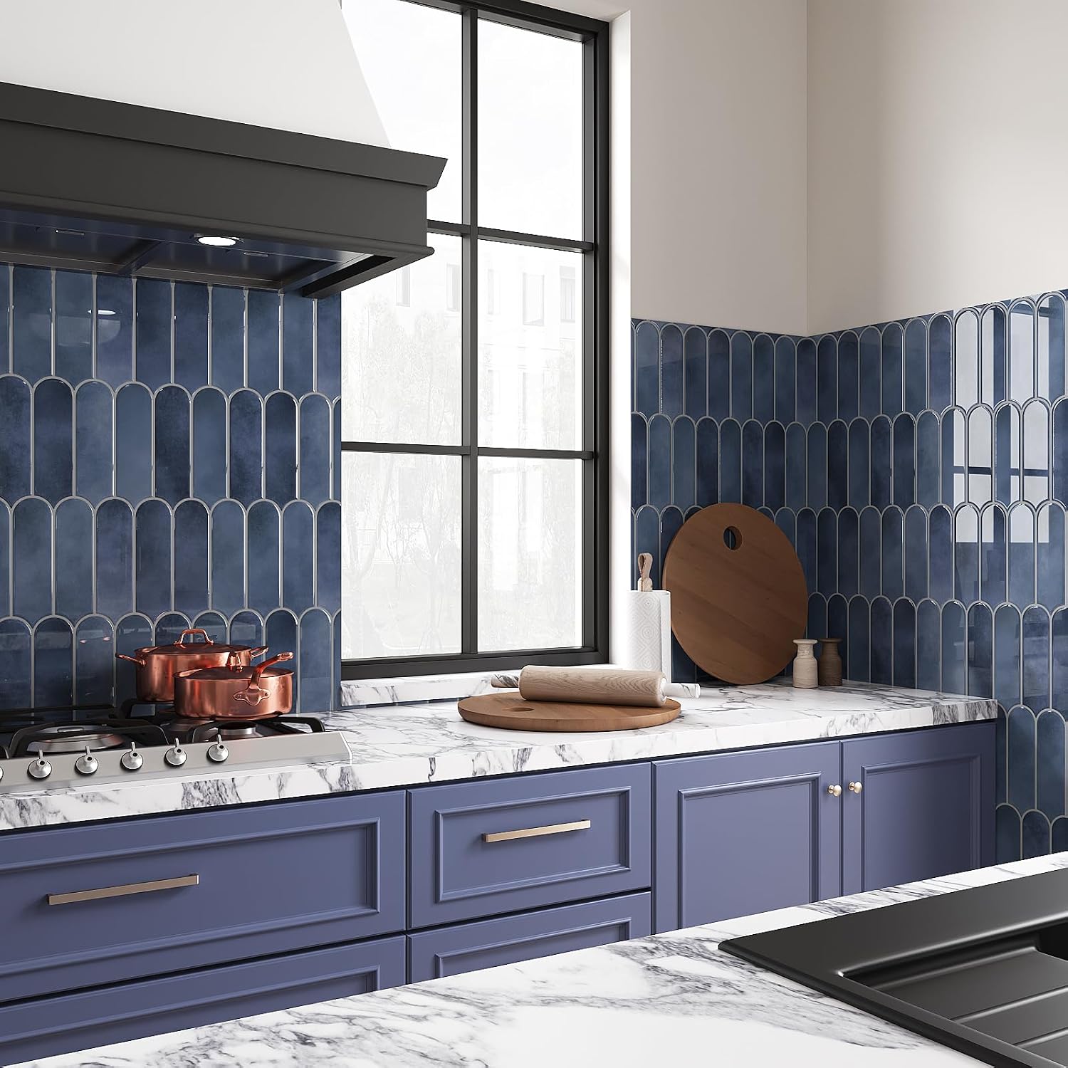 VaryStyle 18-Sheet Backsplash Tile Peel and Stick Wall Tiles Renter Friendly Self Stick on Backsplash for Kitchen Bathroom Waterproof Vinyl Back Splashes Stickers for Fireplace Shower Wall 12"x12"