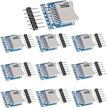 Youmile 10個SDカードモジュールマイクロSD SDHC TFカードアダプタリーダーモジュール SPIインターフェイスレベル変換チップ付きピンヘッダー付きfor Arduino用