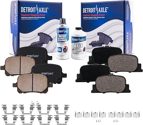 Miniatura 34 de Detroit Axle - Pastillas de freno traseras para Chevrolet Captiva Sport Equinox GMC Terrain Pontiac Torrent Saturn Vue XL-7, Pastillas de freno de