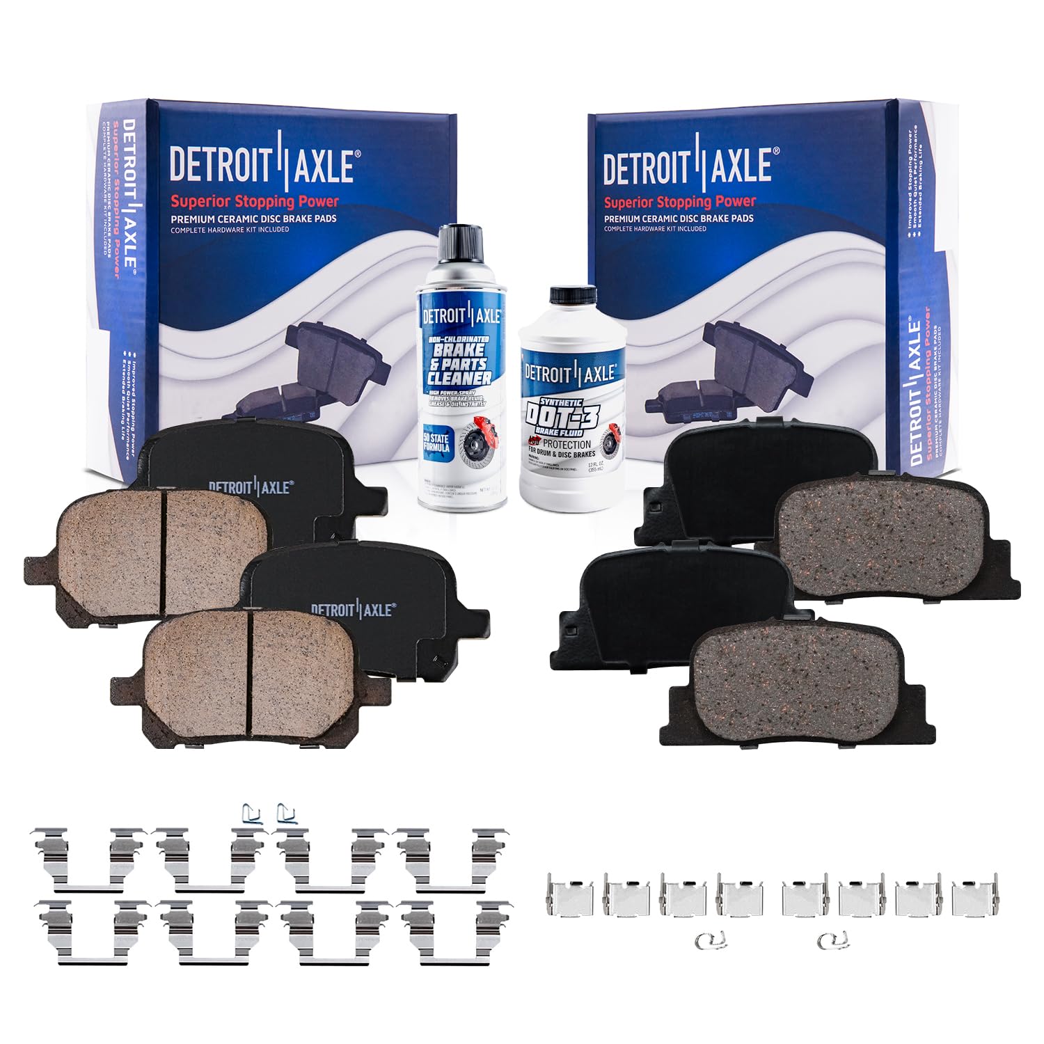 Detroit Axle - Brake Pads for 2000-2001 Toyota Camry Lexus ES300