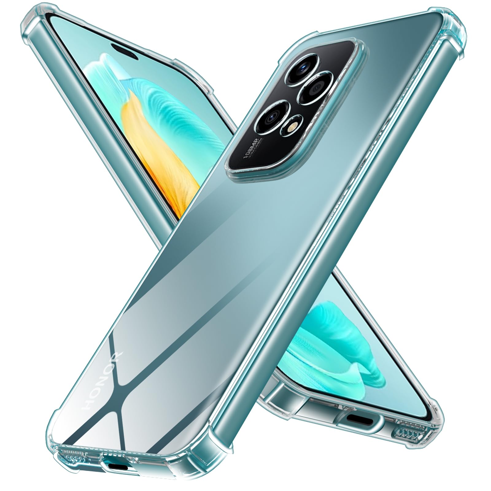 COPIKE Cover Antiurto per Honor 200 Lite 5G con Protezione Fotocamera, Custodia Silicona Anti Graffio TPU Sottile, Trasparente