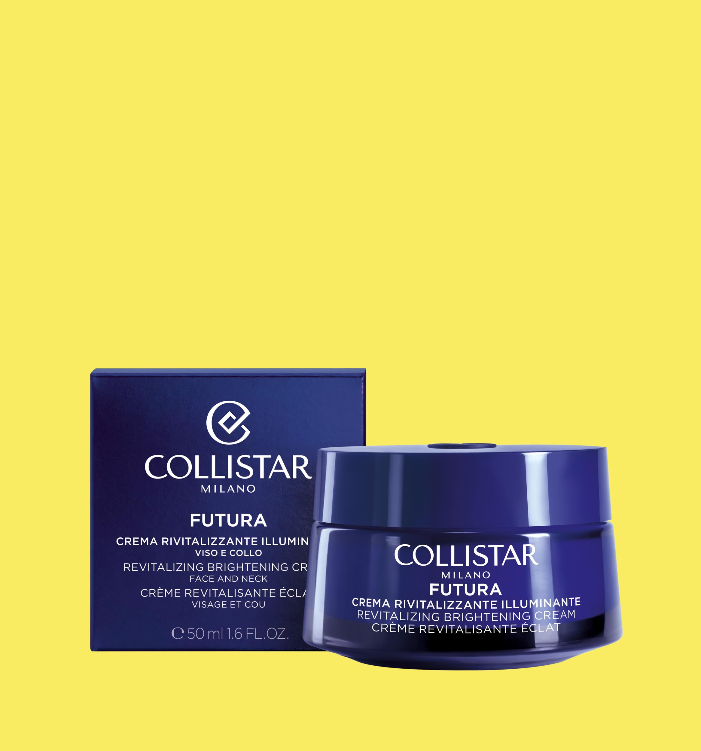 Collistar Futura Crema Facial Revitalizante Iluminadora, Crema de Día Nutritiva, Antiedad, Sin Siliconas, Textura Rica, 50 ml