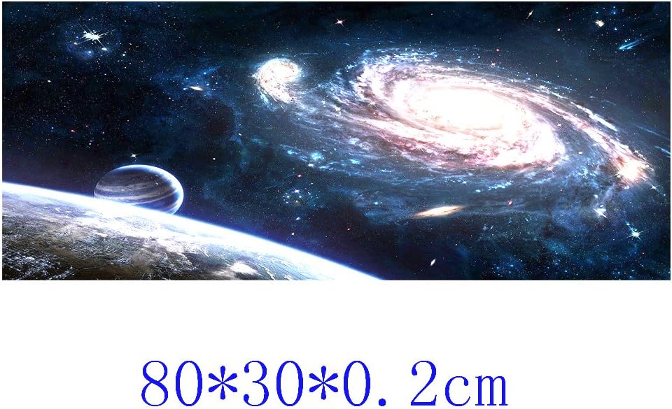 Extended Gaming Mouse Pad, Aimetech Extra Large Desk Mat and Keyboard Pad with Rubber Base 80x30, Galaxy