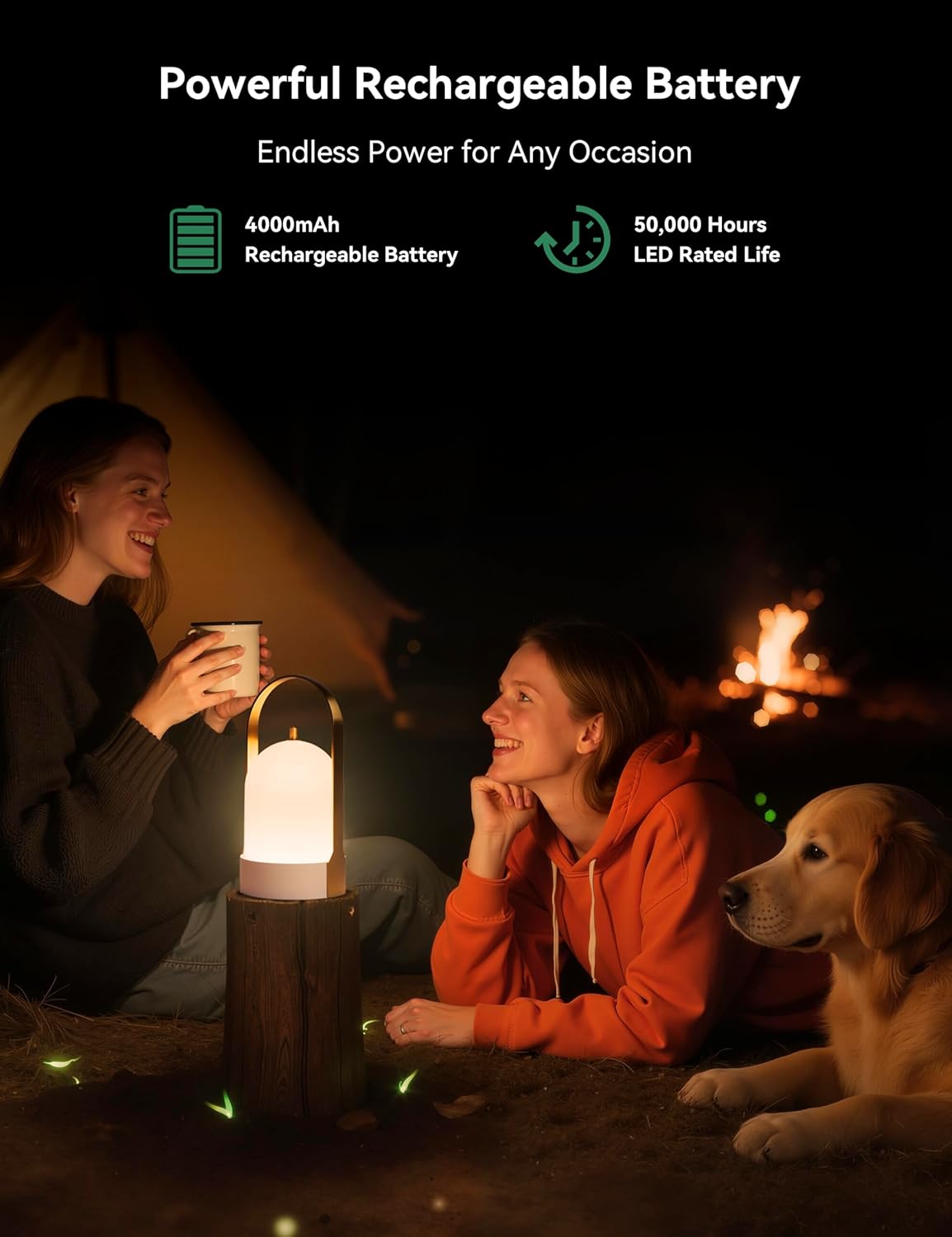 Tubicen Portable Lamp, Battery Operated Cordless Outdoor Table Lamps Rechargeable, 4-Level Touch Dimmable IP44 Shower Lamp, Night Light for Patio Camping Dining Room Bedroom (Brass White, Waterproof)