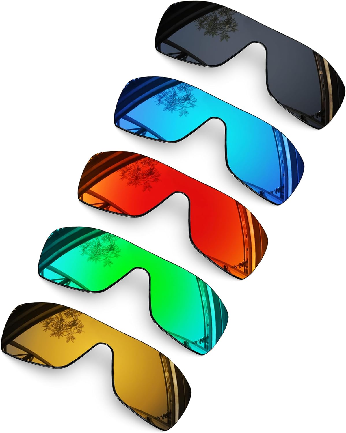 SmartVLT Set of 5 Men's Replacement Lenses for Oakley Batwolf OO9101 Sunglass Combo Pack S02