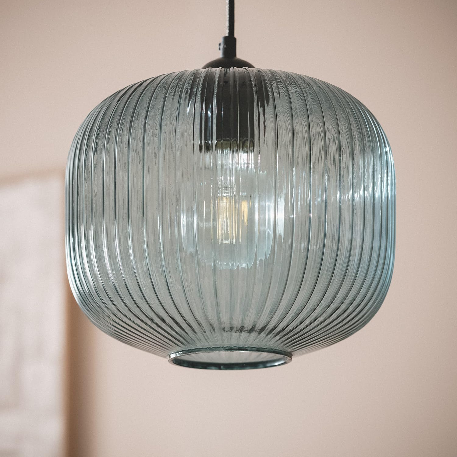 LEDKIA Lámpara Colgante Cristal Modra Azul