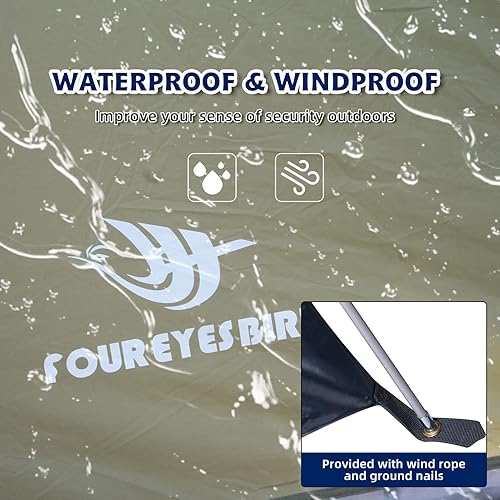 Miniatura 6 de Tienda de campaña de mochila individual de 7.2 × 4 × 4 pies, tienda de campaña impermeable para acampar y senderismo, puede ser utilizada por una