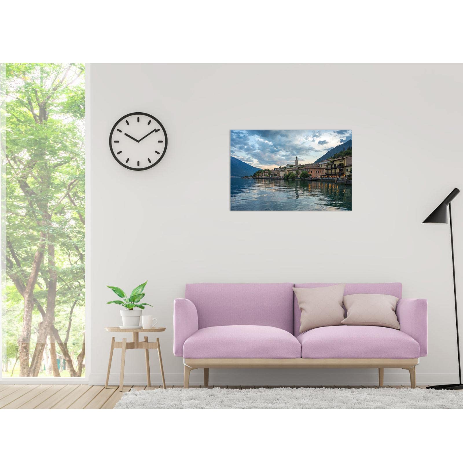 Nowoczesny pejzaż miejski na płótnie, sztuka ścienna, krajobraz miasta, grafika, obraz, wydruki, plakat, do salonu, dekoracja, 30 x 45 cm, oprawiony