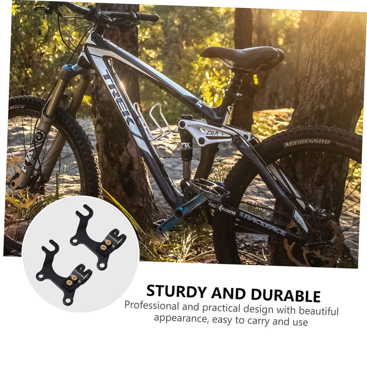 Mikikit 2Pcs Adjustable Bike Brake Bracket Disc Brake Modification Adapter for Non Disc Brake Bicycles Durable Frame Support for Enhanced Cycling Experience Compatible with Standard