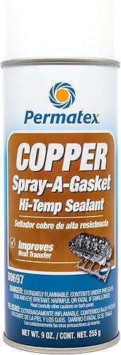 Miniatura 3 de Permatex 80697-12PK - Sellador adhesivo de alta temperatura, lata de aerosol neta de 9 onzas (paquete de 12)