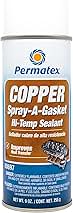 Permatex 80697 Copper Spray-A-Gasket Hi-Temp Adhesive Sealant, 9 oz. net Aerosol Can , Orange