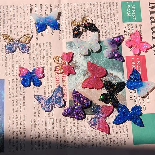 Miniatura 4 de Molde de resina de mariposa, moldes de silicona para colgantes, moldes de epoxi 3D, molde de fundición de bricolaje para hacer joyas, aretes,