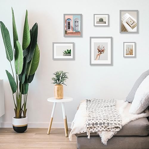 Miniatura 5 de Nacial Juego de 4 marcos de fotos de 4 x 6 pulgadas, marco de fotos blanco con plexiglás HD, marcos de fotos para pared o mesa