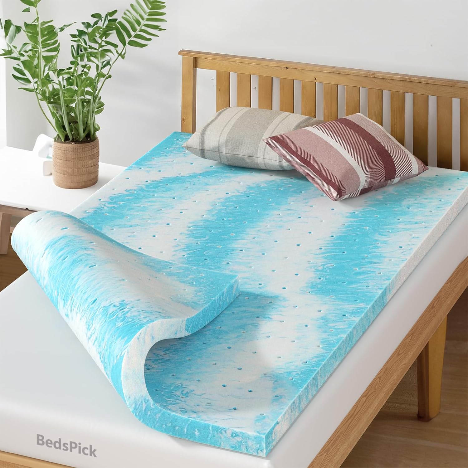BedsPick Twin XL 2" Gel Memory Foam Topper