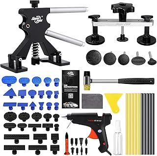 AUTOPDR Paintless Dent Repair Kit, Car Dent Removal Tool with New Leveling Hammer and 33 Pull Tabs, Suitable for Removing Dents of Various Sizes and Hail Damage