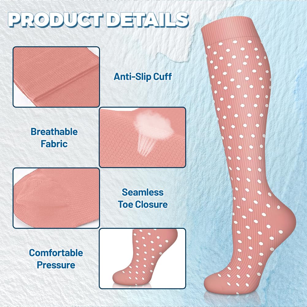 flintronic 2/3/6 Pares Calcetines de Compresion, Calcetines Compresion Running 15-20mmHg, Medias de compresion para Enfermera, Atletismo, Running, Ciclismo, Viajar