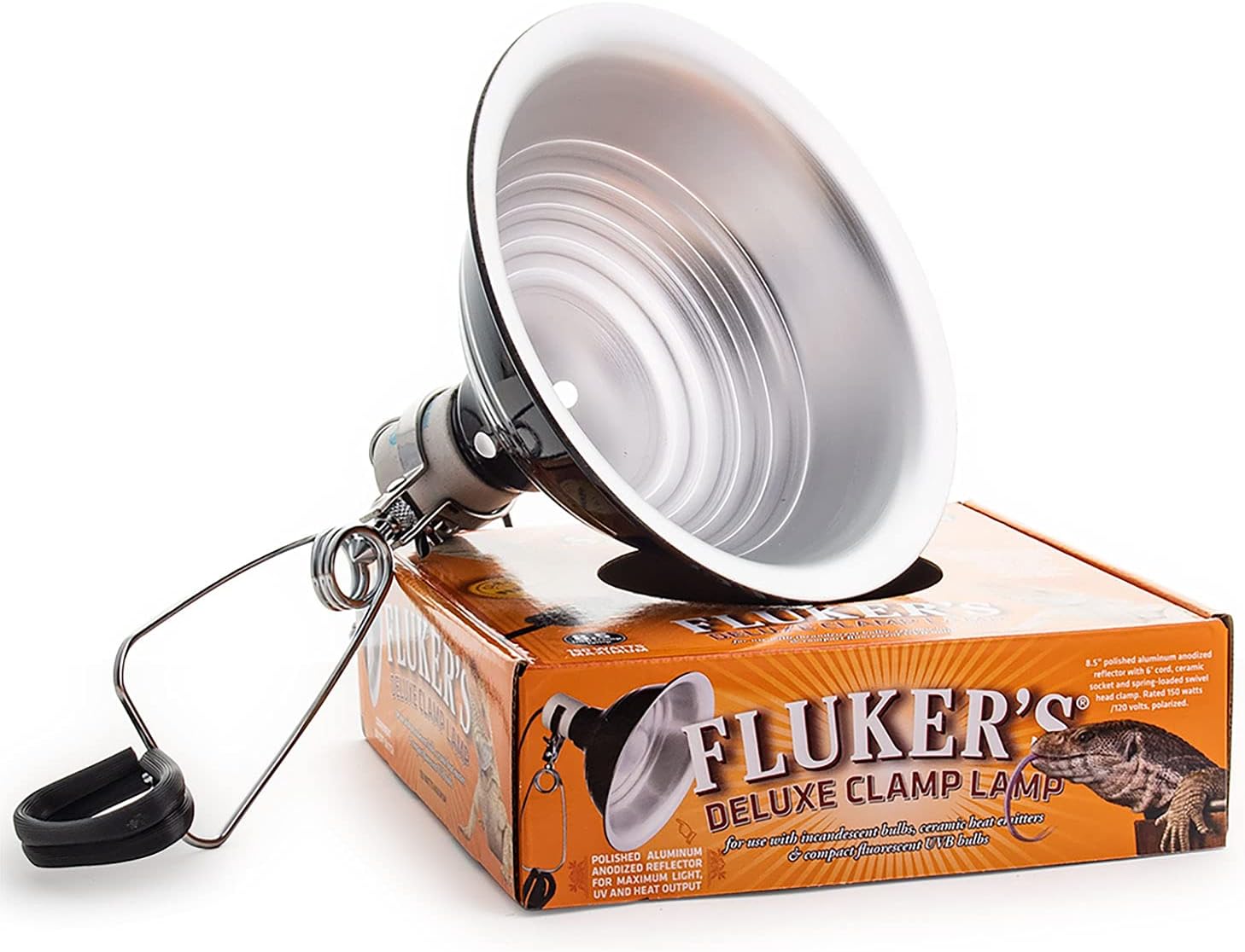 Fluker's Repta-Clamp Lamp, Heavy Duty, UL/CUL Approved, with On/Off Switch for Reptiles, 8.5"