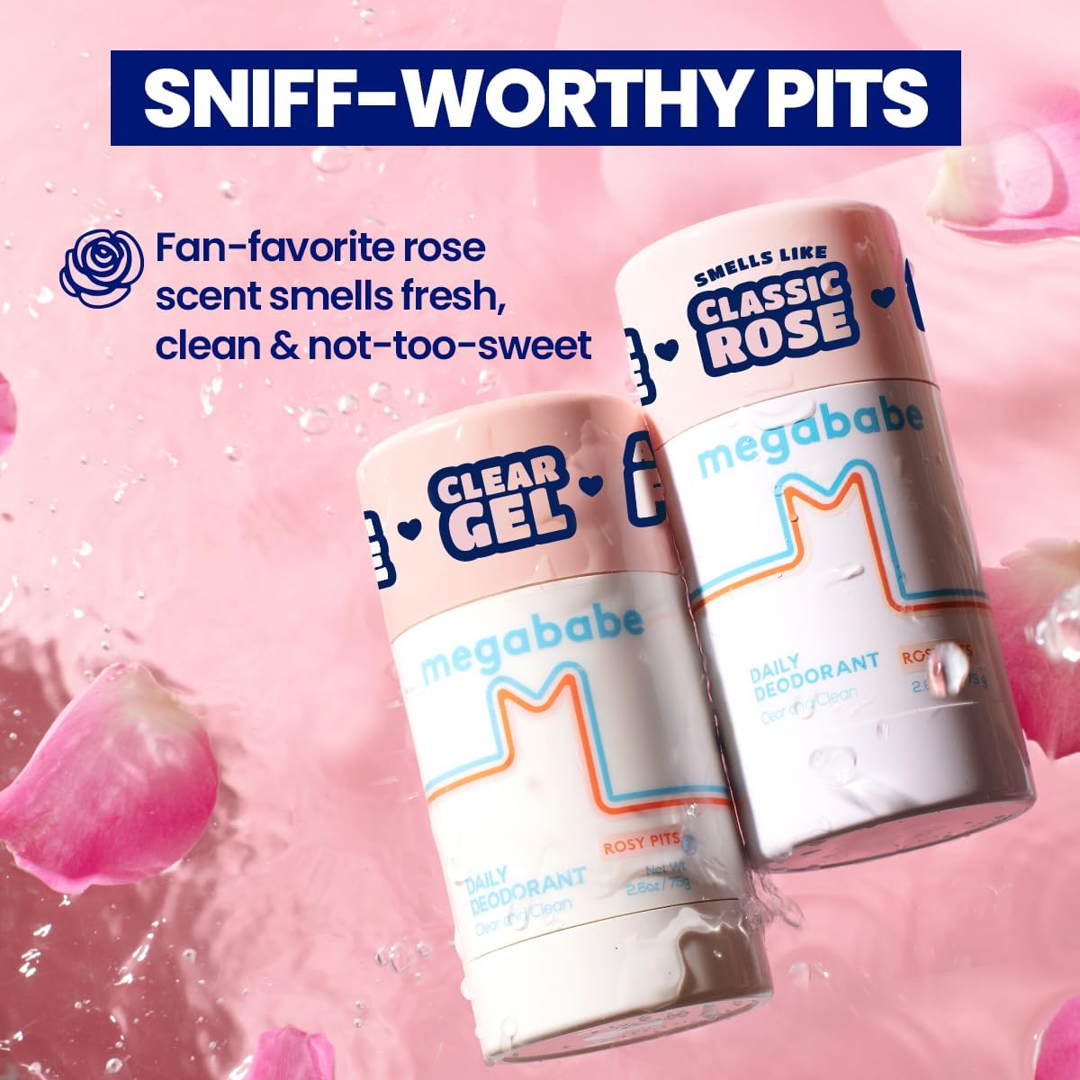 Megababe Daily Deodorant | Aluminum-Free, Clear & Clean | 2.6 oz (2.6 oz (Pack of 1), Rosy Pits) - Image 4