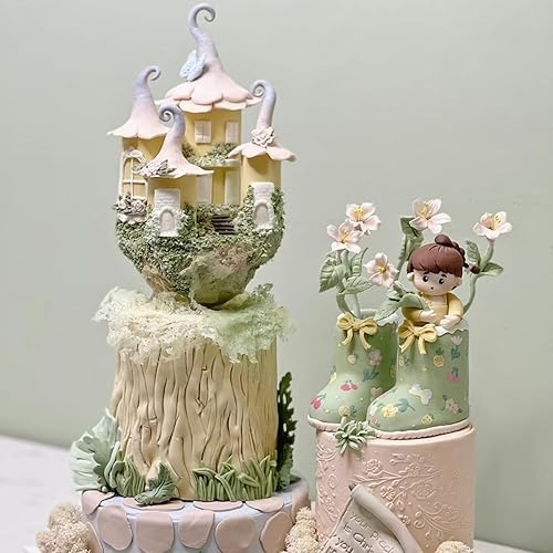 Miniatura 5 de MINFEIDMS Molde de silicona para valla de hierba para decoración de tartas, decoración de cupcakes, caramelo y goma de mascar de chocolate, arcilla