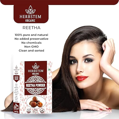 Miniatura 2 de Polvo Reetha 100% puro y natural, polvo de Kunkudukai, Aritha, Ritha, Soapnut (7.05 oz), para el crecimiento del cabello, lavado del cabello,