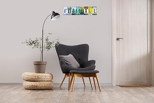 Miniatura 5 de Letrero de calle de fútbol, retro, divertido, decoración de pared, letreros de metal para temporada de otoño, tema de terror, humor inapropiado,