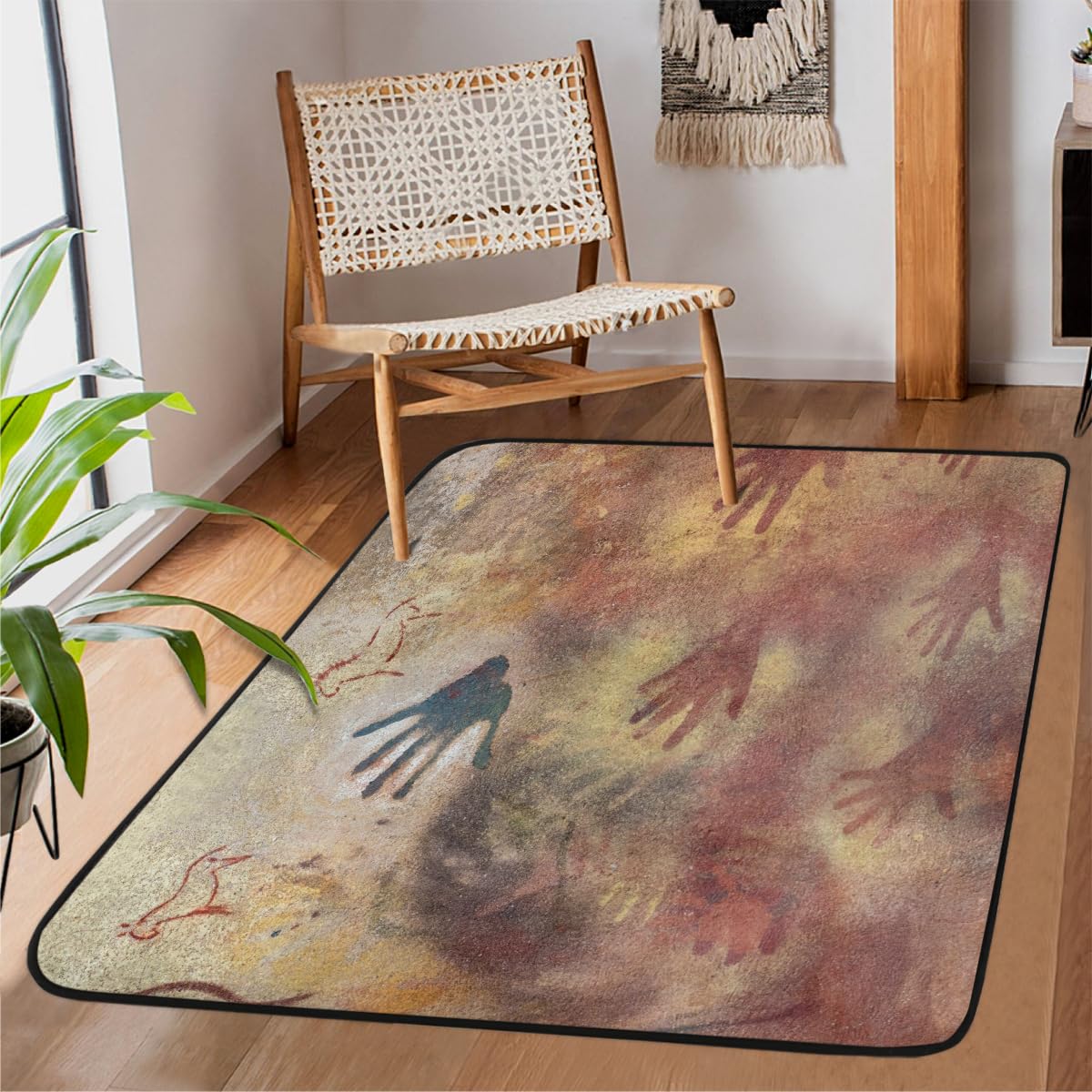 Tapis de chambre artistique moderne et antidérapant avec finitions premium