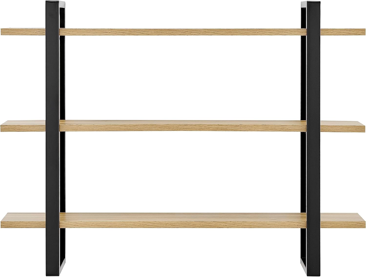 Danya B. Rio Three Tier Modular Floating Bracket Wall Shelf - Chestnut