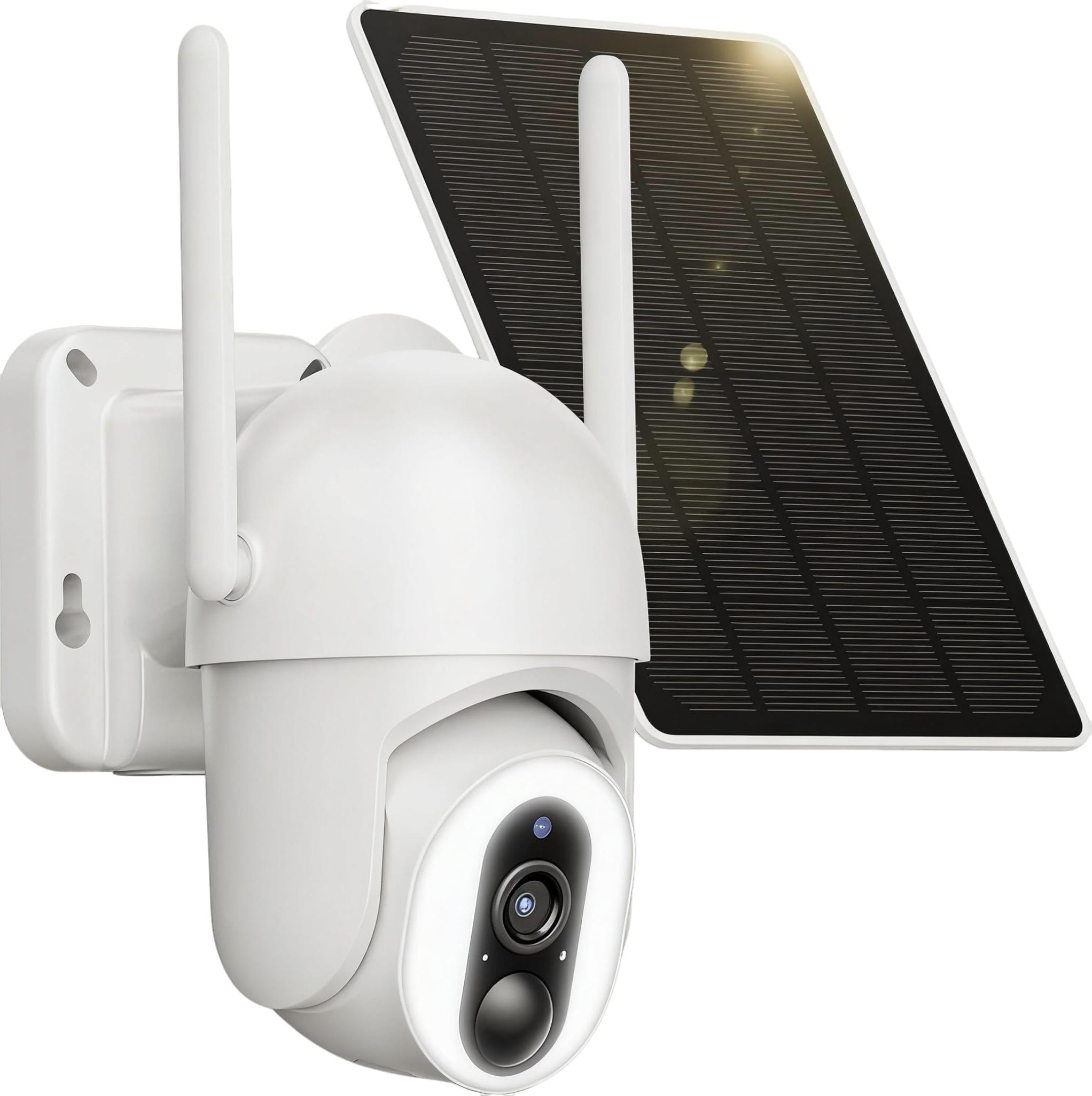 SEHMUA Solar Security Cameras Wireless Outdoor with 500-Lumen Super-Bright LEDs Spotlights, 2K 360° View Outdoor Camera Wireless, Color Night Vision, PIR Motion Detection,2-Way Audio