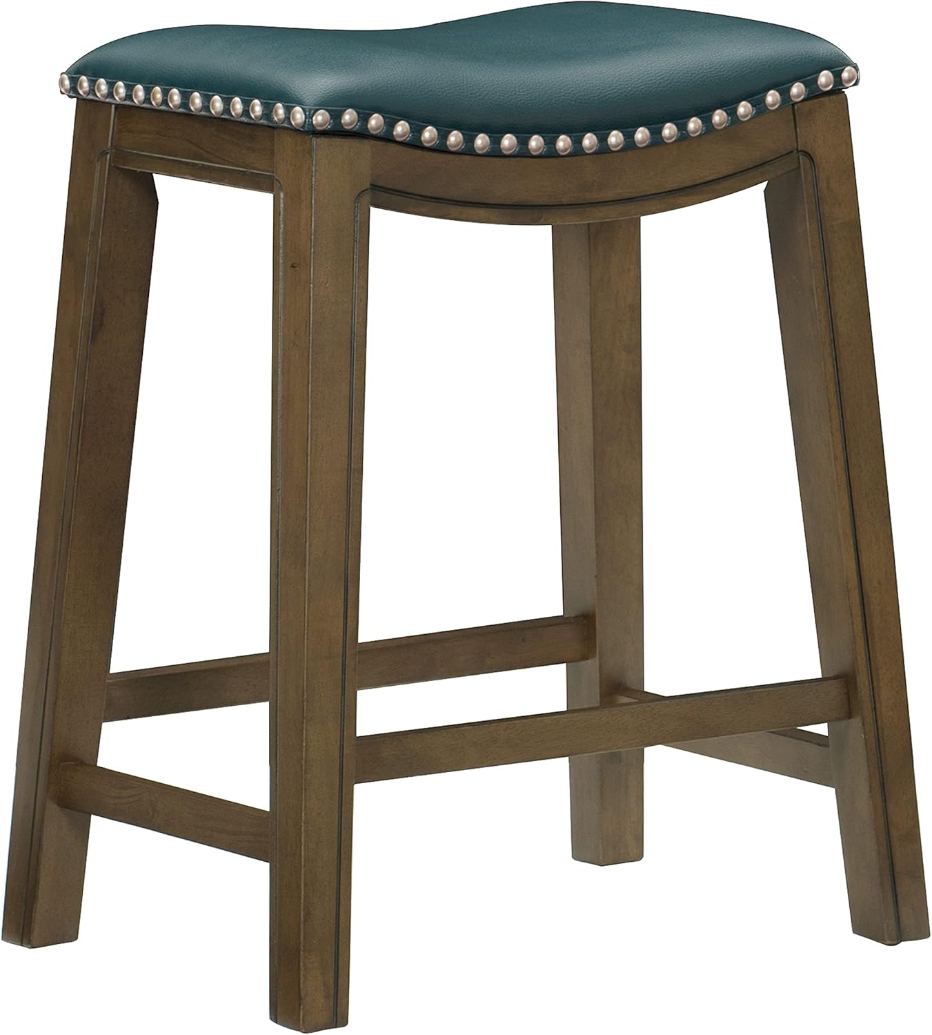 Homelegance Ordway Saddle Seat Counter Height Stool, 25"SH, Green 25" SH Green
