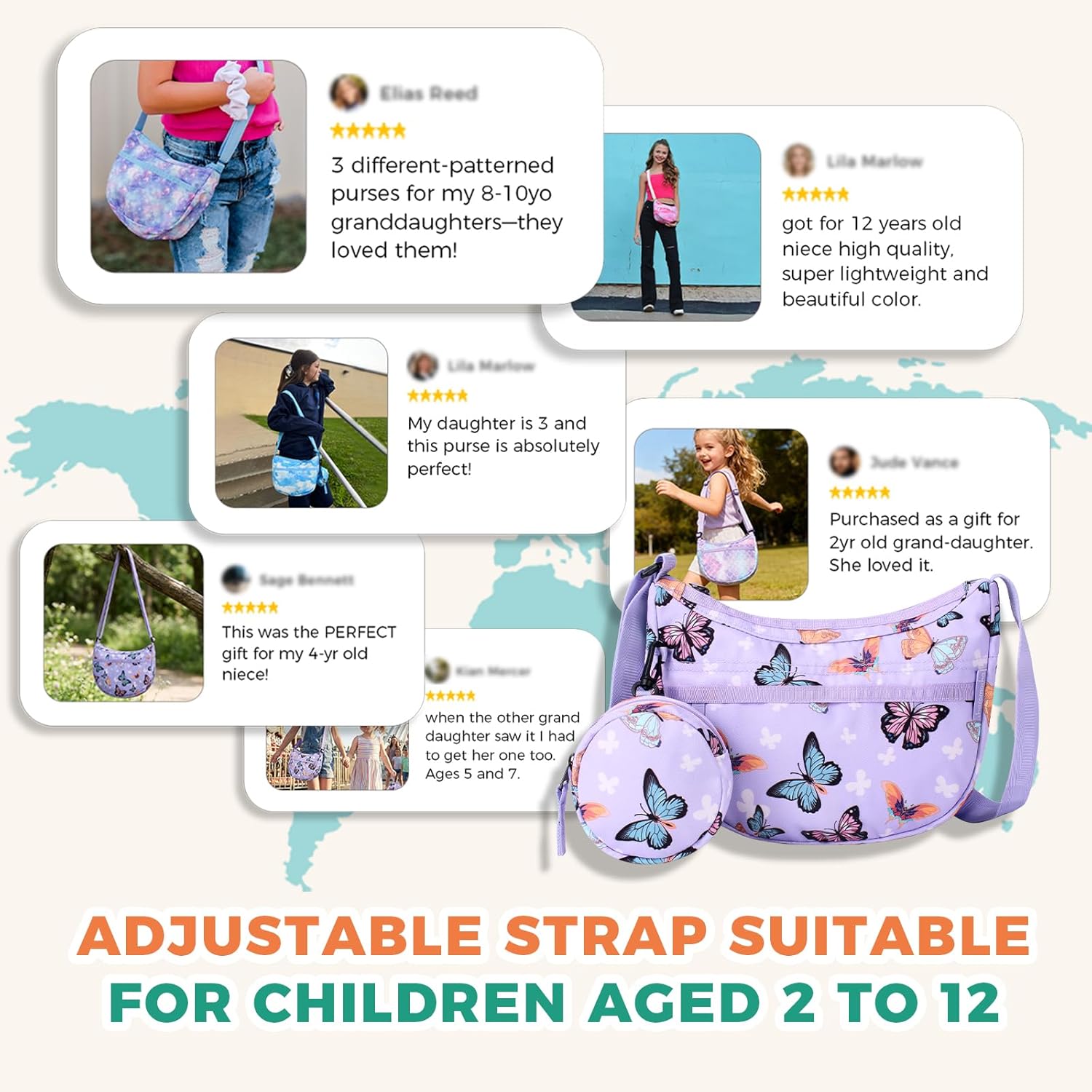 Choco Mocha Girls Crossbody Purse for Kids with Coin Purse | for Kids, for Kids - Image 6