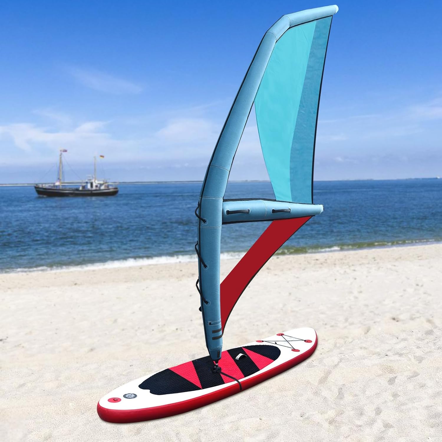 Inflatable Sail, Professional Inflatable Stand Up Paddleboards Board Inflatable Paddle Board Freestanding Paddle Board Wind Surfing, Kitesurfing Kite for Beach and Water Sports
