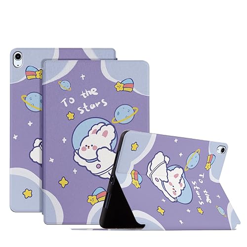 Nuouxoco for iPad Air 5th Generation (2022) / Apple iPad Air 4th Generation (2020) 10.9 Inch Case with Auto Sleep/Wake Multi-Angle Stand Shell Protective Case for iPad Air 6th Gen 2024-Cute Rabbit - Cute Rabbit