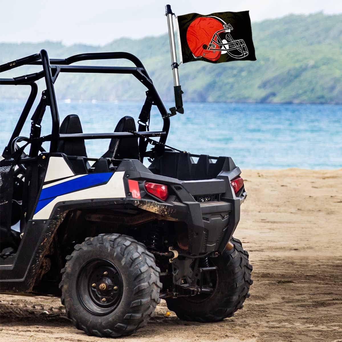 Cleveland Browns Golf Cart Flag Pole and Holder Mounting Bracket