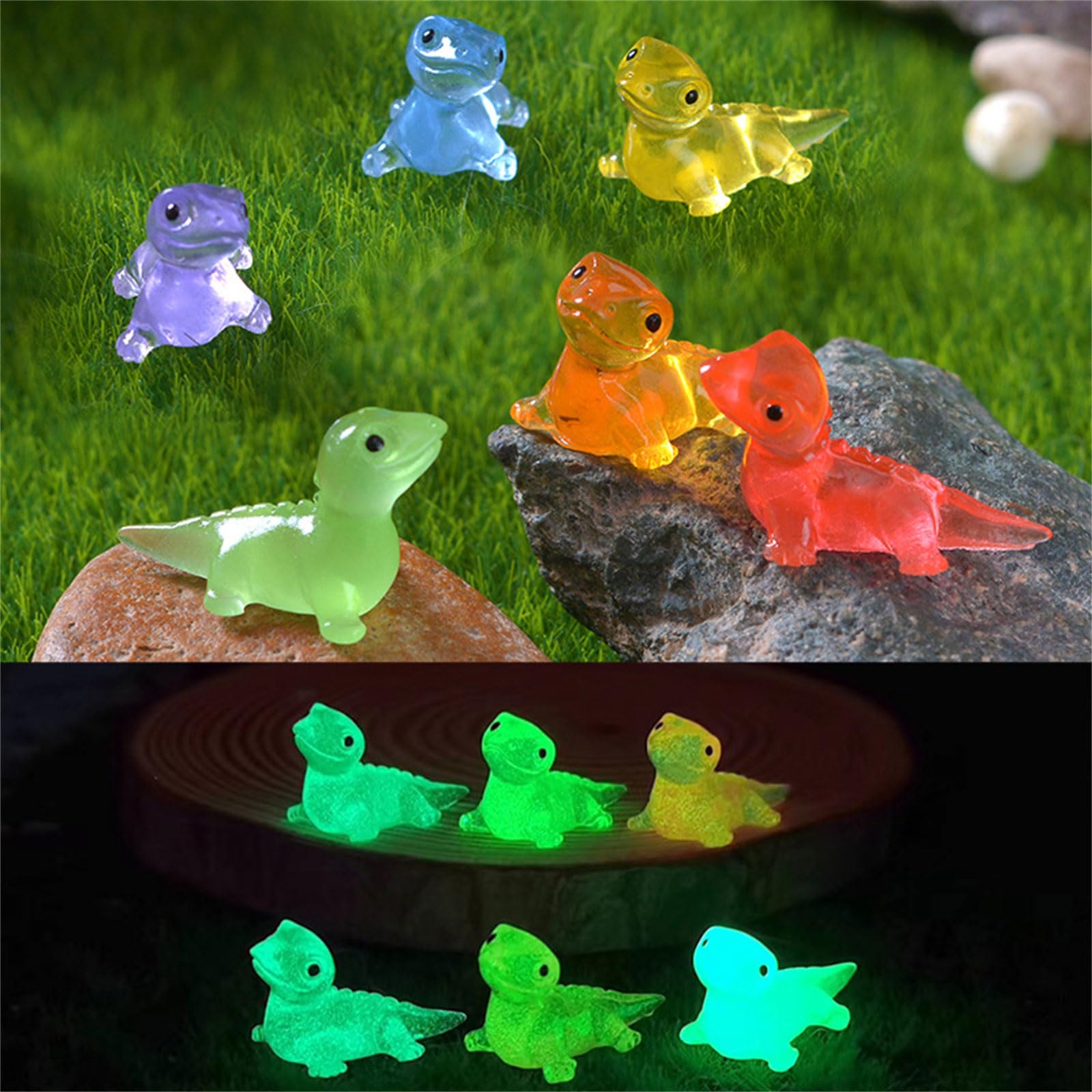 126 Stück Leuchtende Mini-Eidechsen Aus Harz – Glow-in-the-Dark Deko Für Diorama & Feengarten